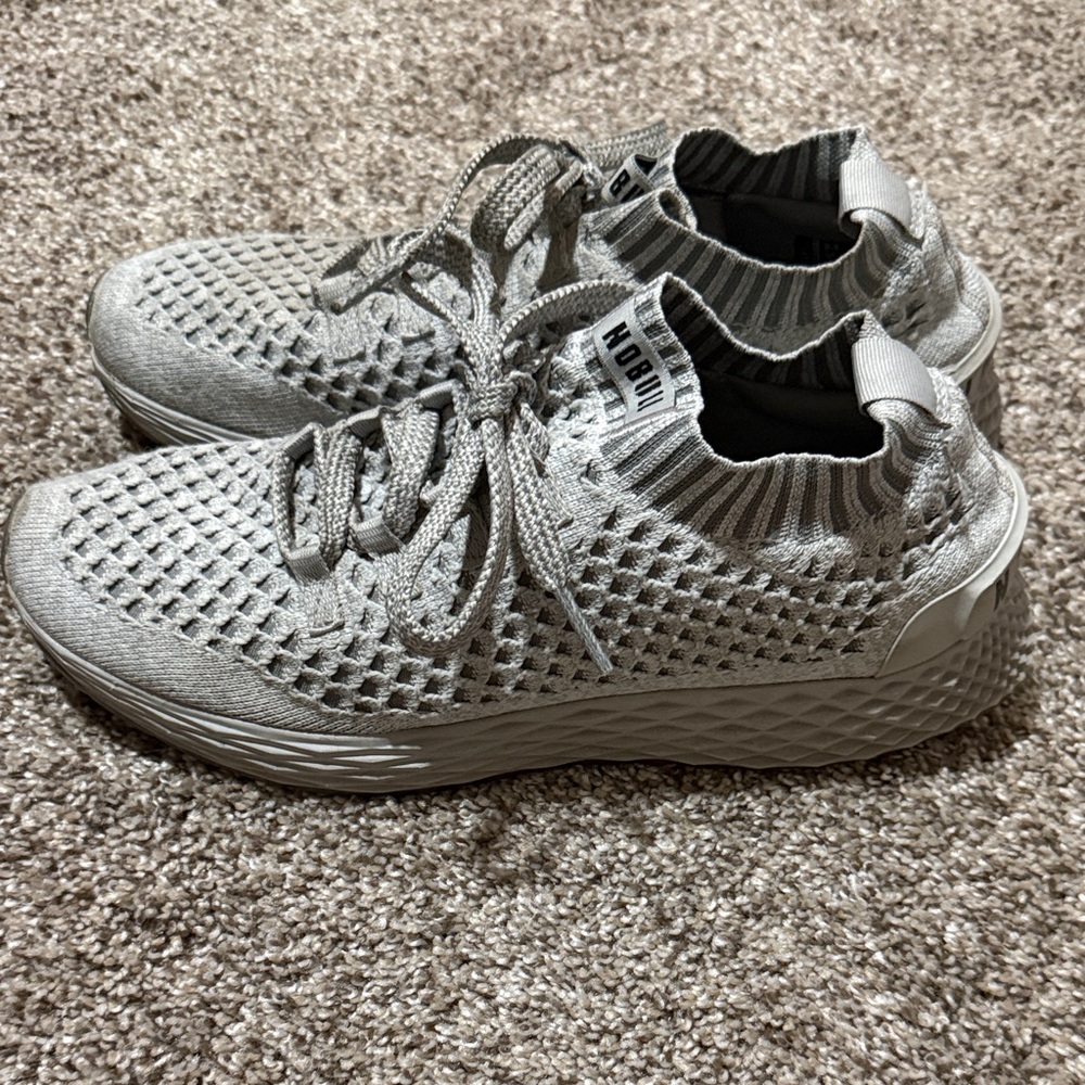 NOBULL Light Gray Knit Training Sneakers